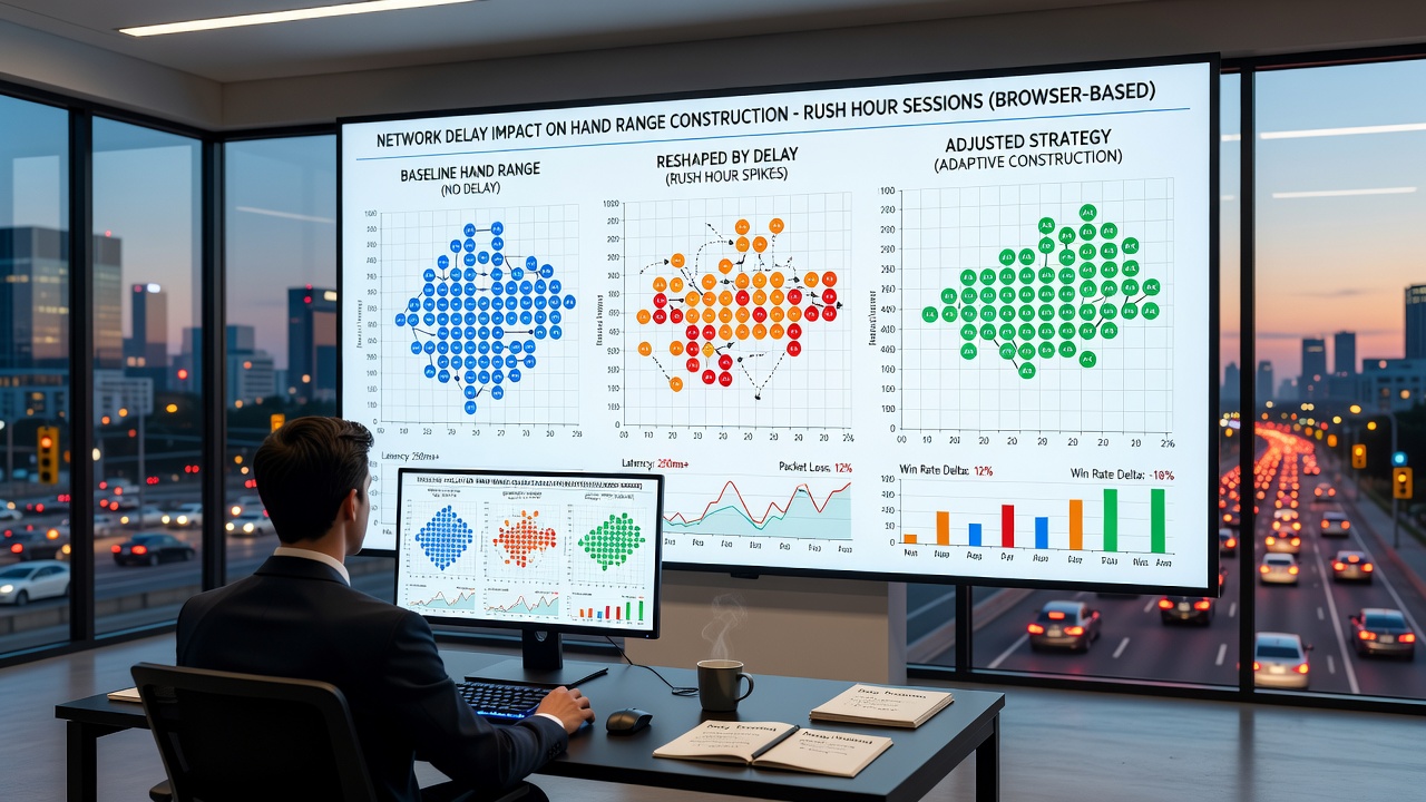 Analyse von Hand-Range-Anpassungen bei Latenz in Online-Poker