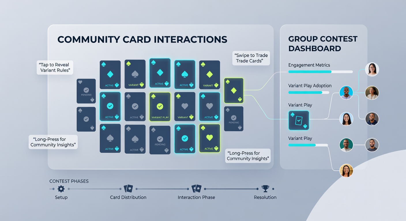 Analyse von Community Card Interaktionen während eines laufenden digitalen Gruppenturniers mit Fokus auf Spielerentscheidungen